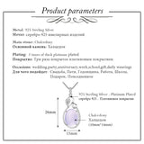 Almei Chalcedony Stone Plant Seed Pendant Necklace 925 Silver CN021