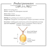 Almei Yellow Citrine Silver Pendant Necklace OL Style