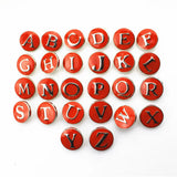 A-Z Purple Enamel Charms Letters Snap Button DIY Jewelry