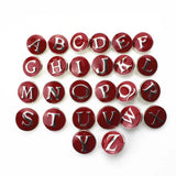 A-Z Purple Enamel Charms Letters Snap Button DIY Jewelry