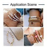 Alphabet Acrylic Beads Round Glass Pearl Bead with Elastic Thread