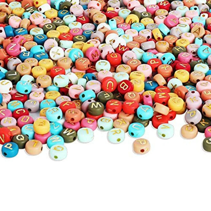 Cartoon Mixed Letter Acrylic Beads for Jewelry Making