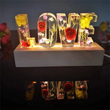 Alphabet Epoxy Resin Mold with LED Light Display Base & Letters Pendant