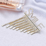 Alphabet Flash Brooch Alloy Smile Tassel Corsage
