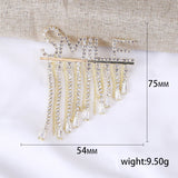 Alphabet Flash Brooch Alloy Smile Tassel Corsage