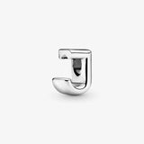 925 Sterling Silver J Charms Bead for Bracelet Jewelry Making