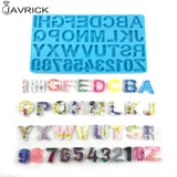 Alphabet Keychain Epoxy Resin Mold English Letters Number Pendants Mould