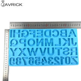 Alphabet Keychain Epoxy Resin Mold English Letters Number Pendants Mould