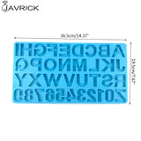 Alphabet Keychain Epoxy Resin Mold English Letters Number Pendants Mould
