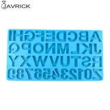 Alphabet Keychain Epoxy Resin Mold English Letters Number Pendants Mould