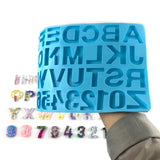 Alphabet Keychain Epoxy Resin Mold English Letters Number Pendants