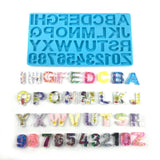 Alphabet Keychain Epoxy Resin Mold English Letters Number Pendants