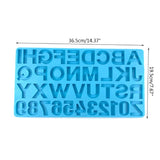 Alphabet Keychain Epoxy Resin Mold English Letters Number Pendants Silicone Moul