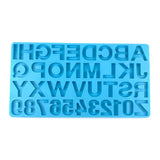 Alphabet Keychain Epoxy Resin Mold English Letters Number Pendants Silicone Moul