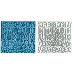 Alphabet Keychain Epoxy Resin Mold Letter Number Earring Necklace Pendant