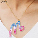 Alphabet Keychain Resin Molds Kit for Epoxy DIY Jewelry Pendant