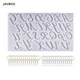 Alphabet Keychain Resin Molds Kit for Epoxy DIY Jewelry Pendant
