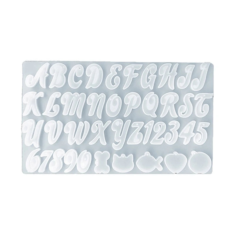 Alphabet Keychain Resin Molds with Hole for Jewelry Making
