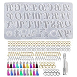 Alphabet Letter Keychain Mold Hand Drill,Jump Rings