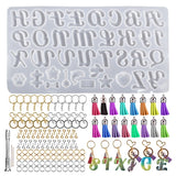 Alphabet Letter Resin Molds Kit,Letter Silicone Resin Mold Keychain Set