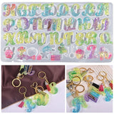 Alphabet Letter Resin Molds Kit,Letter Silicone Resin Mold Keychain Set