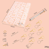Alphabet Number Resin Molds Silicone Keychain Pendant DIY