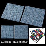 Alphabet Letter Silicone Mould Puzzle Board Resin Mold