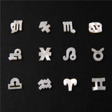Alphabet Letters Beads Shell 12 Constell Zodiac Charms DIY Pendant