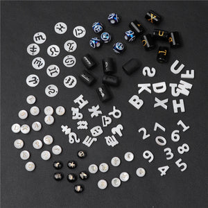 Alphabet Letters Beads Shell 12 Constell Zodiac Charms DIY Pendant