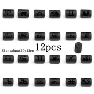 Alphabet Letters Beads Shell 12 Constell Zodiac Charms DIY Pendant