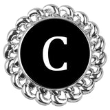 22mm Alphabet Snap Button for Bracelet