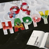 Alphabet Number Silicone Pendant DIY Mold Crystal Dropper Decoration
