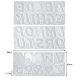 Alphabet Number Silicone Pendant DIY Mold Crystal Dropper Decoration