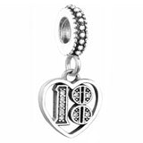 Love Pendant Beads 925 Sterling Silver Charms Fit Bracelet DIY Jewelry