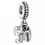 Love Pendant Beads 925 Sterling Silver Charms Fit Bracelet DIY Jewelry