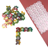Alphabet Puzzle Game Silicone Mold DIY Letter Pendant Keychain Molds for Resin