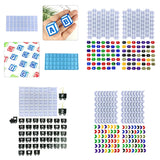 Alphabet Puzzle Jigsaw Silicone Mold Letter Number Earring Pendant Resin Mould