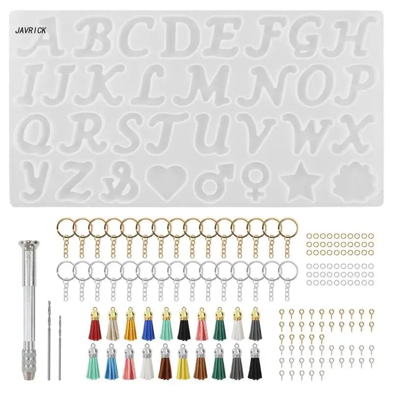 Alphabet Resin Keychain Mold Kit D0LC