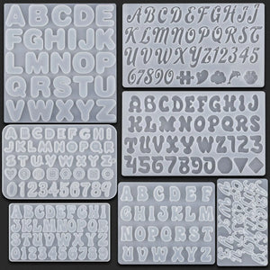 Alphabet Resin Mold Silicone Earring Pendant Necklace Charms