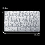 Alphabet Resin Mold Silicone Earring Pendant Necklace Charms