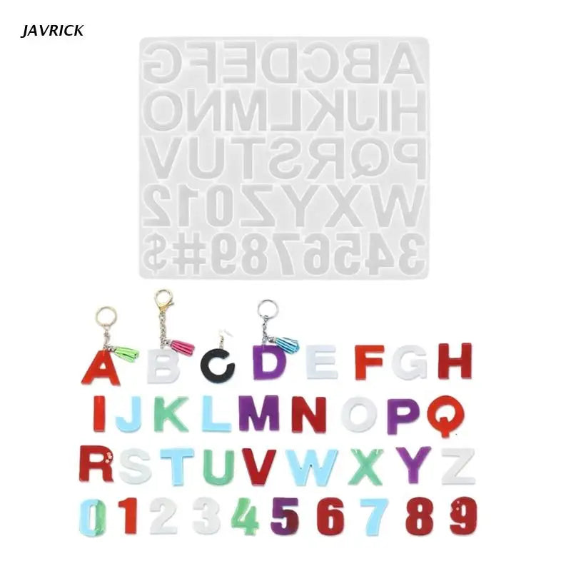 Alphabet Resin Molds Silicone DIY Craft Keychain Pendant