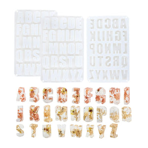 Alphabet Resin Silicone Mold English Letter Pendant Resin Mold