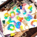 Alphabet Silicone Resin Molds Keychain DIY Kit