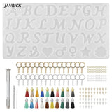 Alphabet Silicone Resin Molds Keychain DIY Kit