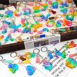 Alphabet Silicone Resin Molds Keychain DIY Kit