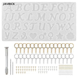 Alphabet Silicone Resin Molds Keychain DIY Kit