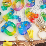 Alphabet Silicone Resin Molds Keychain DIY Kit