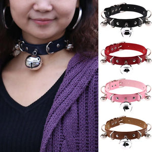 Punk Rivet Necklace Leatherwear Gothic Camisole