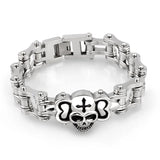 Skull Head Stainless Steel Cycling Bracelet