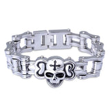 Skull Head Stainless Steel Cycling Bracelet